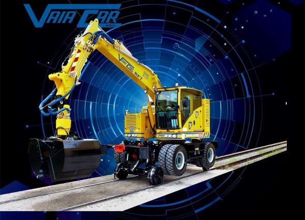 Rail-road excavator and rail crane V704FC - Vaia Car